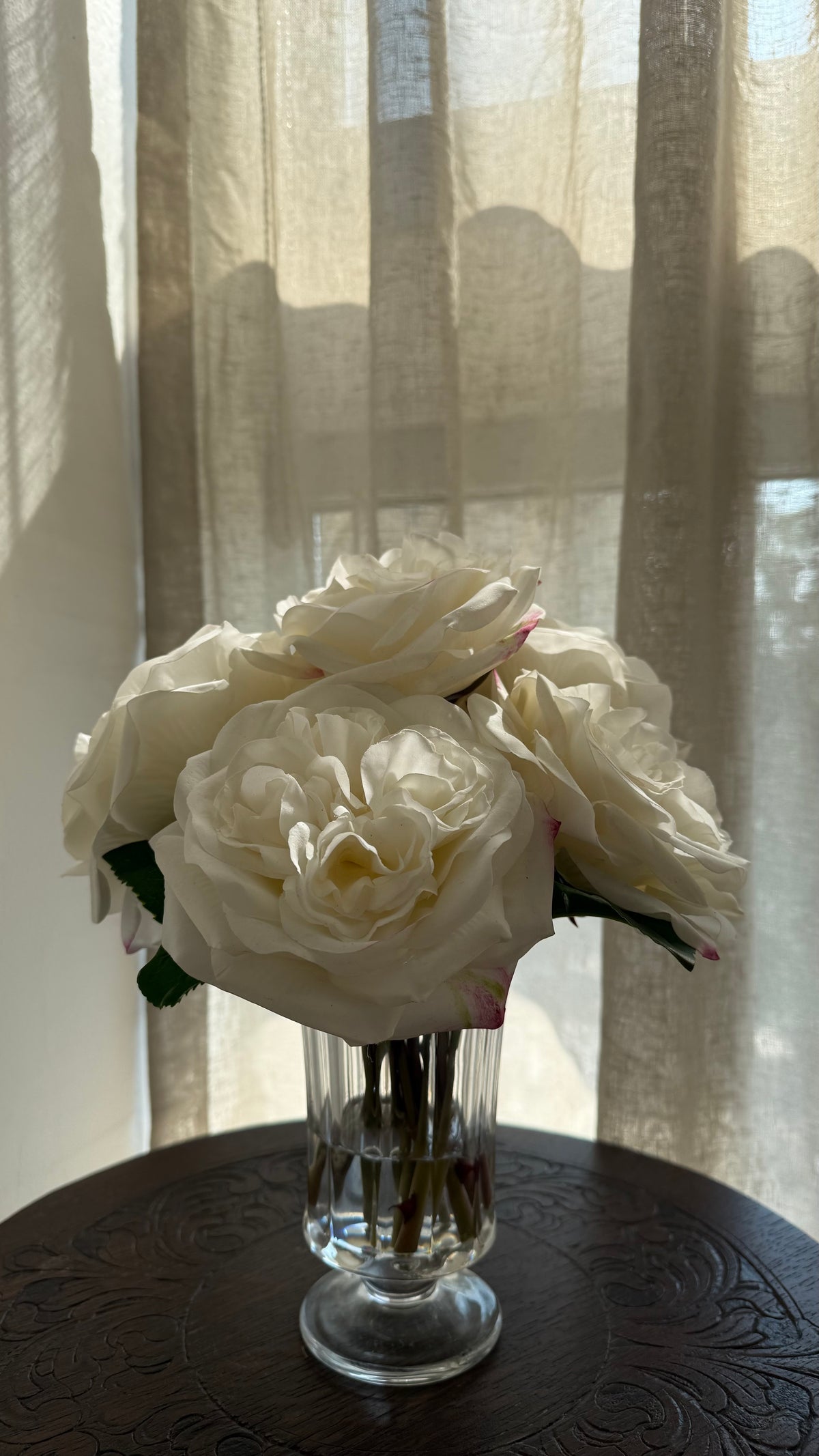 Rosa Full Open Real Touch Blanca - 61 cm