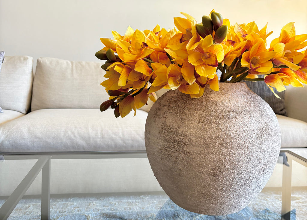 Orquidea Cymbidium Premium Amarilla - 48 cm