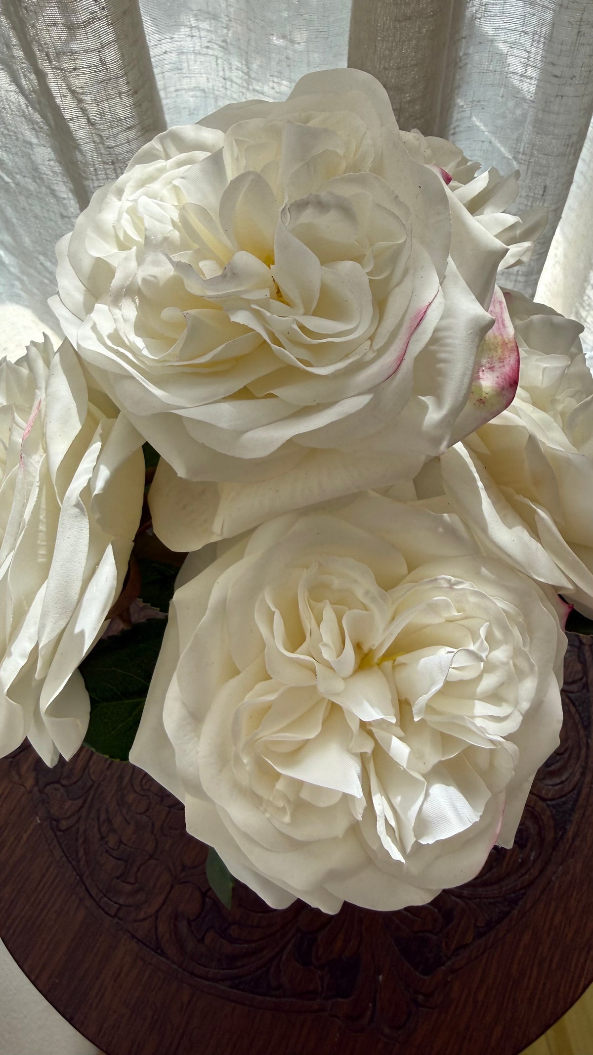 Rosa Full Open Real Touch Blanca - 61 cm