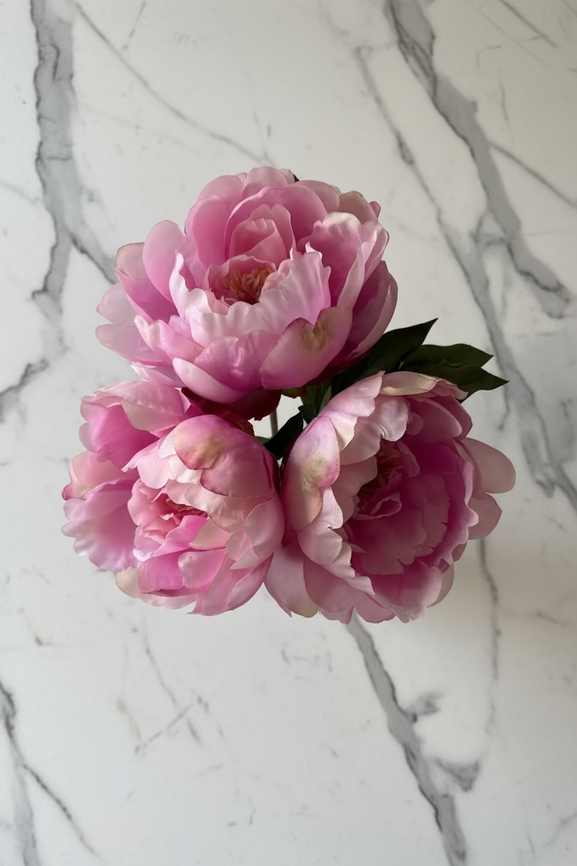 Arreglo de Peonias Artificiales rosa | 28cm