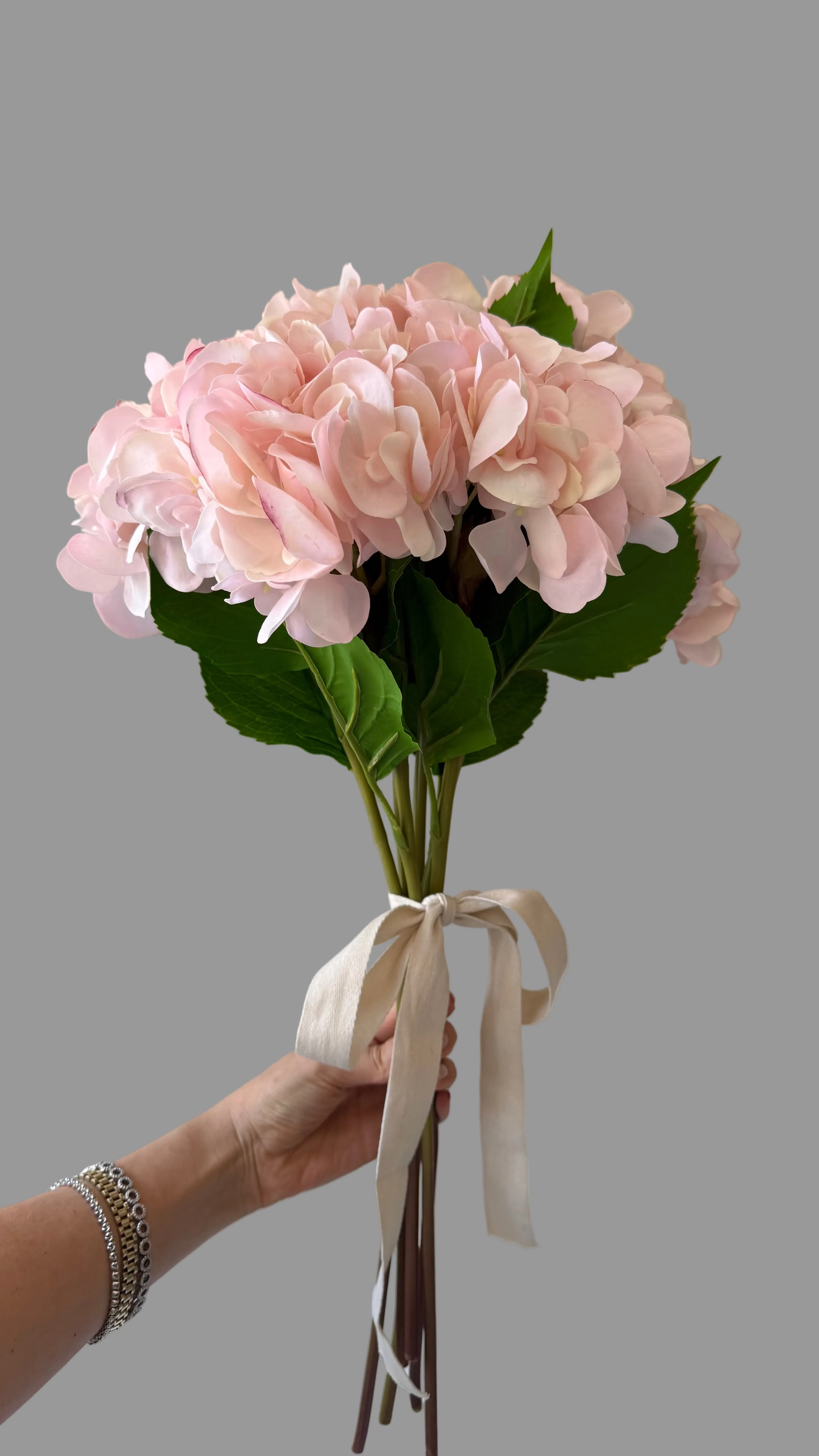 Caja de 6 Hortensias Artificiales Natural Touch rosa