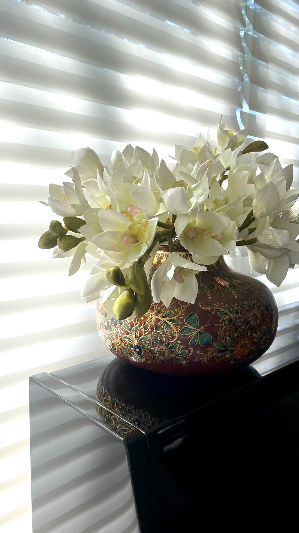 Orquidea Cymbidium Premium Blanca - 48 cm