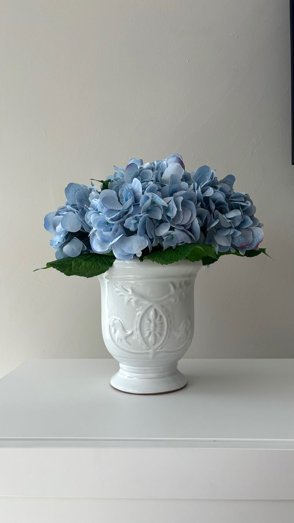 Hortensia Fresh con Hoja Azul  - 56 cm