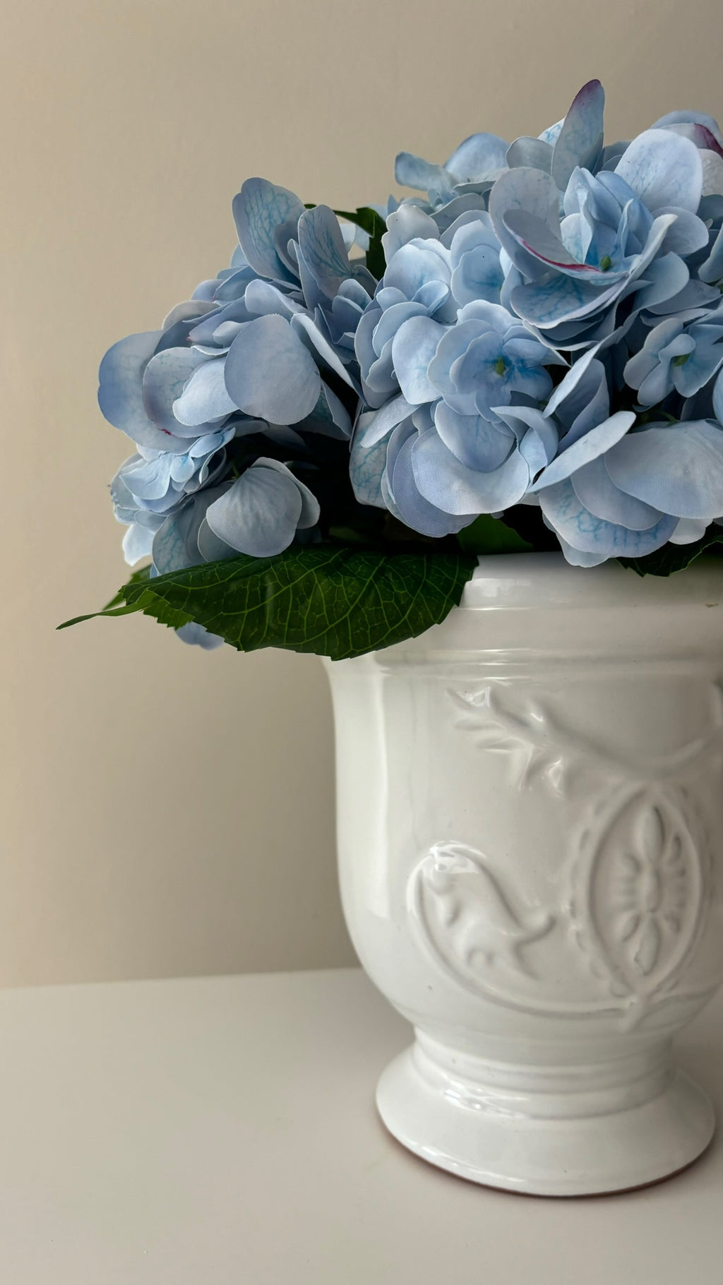 Hortensia Fresh con Hoja Azul  - 56 cm